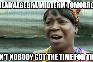 Linear Algebra! Ain’t Nobody Got The Time For That