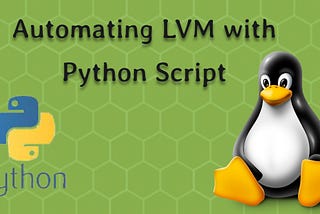 Automating LVM partition using Python Script