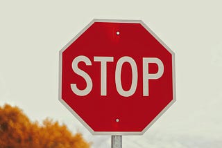 A stop sign