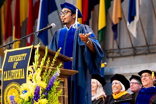 Graduate Speaker Expresses Gratitude for Community Support Throughout Ph.D. Journey