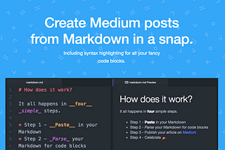 Create Medium posts from Markdown