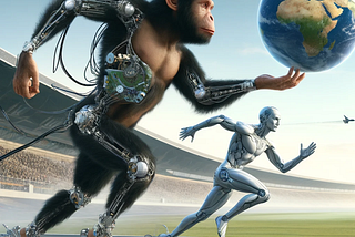 Comparing the current state of AI with human and chimpanzee intelligence.