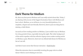 Dark Mode for Medium