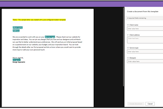 Microsoft Syntex: Create modern templates to auto-generate documents based on Form inputs.