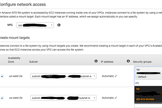 Setup EFS with ECS Fargate