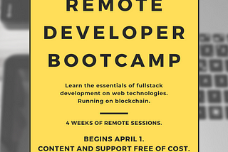 Announcing the fully-remote BlockVigil Developer Bootcamp