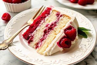 Vanilla Cake with Raspberry Filling