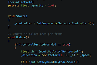 Unity/C# Challenge 57: Player Controller.