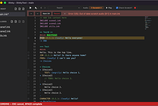 Dinky Feature: Scratch Audio