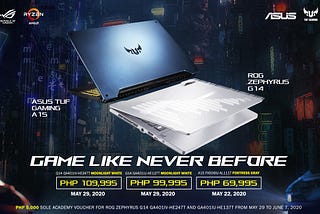 ROG Zephyrus G14 and ASUS TUF Gaming A15 Laptops Coming in May 2020!