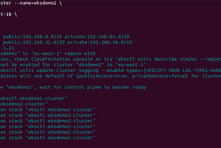 Create EKS Cluster using EKSCTL