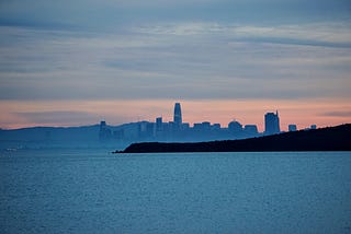San Francisco skyline as seen from Richmond California, Jan 2019. Photo by David Elliott Lewis, San Francisco.