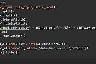 Indeed’s Job API and Beautiful Soup