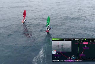 Drone demonstration experiment using SLAS at a windsurfing event