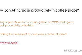 How can AI improve the productivity in coffee shops?