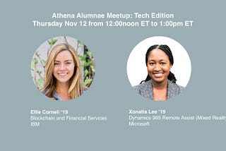 Athena Alumnae Meetup: Tech Edition