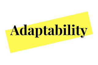 ADAPTABILITY — THE IMPORTANCE