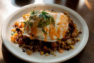 Photo of Corn Beef Sweet Potato Hash.