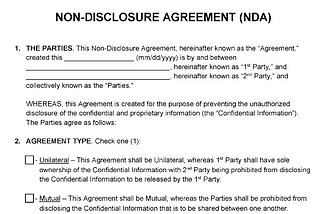 Why asking for an NDA makes you look like an amateur.