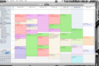 An out-of-focused but totally packed weekly schedule