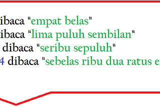 Membaca Lambang Bilangan dalam Python secara Bertahap