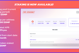 Stake $SIMP now!