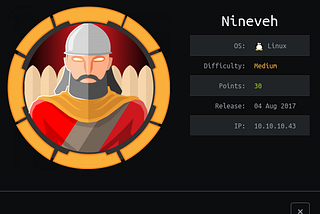 HACKTHEBOX NINEVEH WALKTHROUGH (OSCP STYLE)