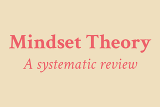 Mindset theory: A systematic review