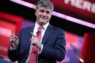 Sean Hannity speaking at the 2015 Conservative Political Action Conference (CPAC) in National Harbor, Maryland.