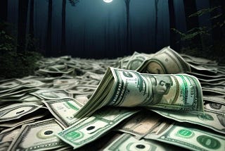 money in a dark forest