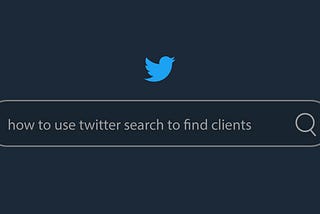 How to leverage Twitter Search to find clients as a freelance designer.