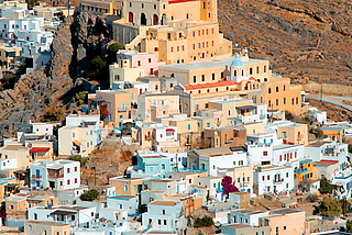 The beautiful town of Ano Syros, South Aegean, Greece