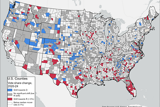 Trump’s support increased the most in counties with the fewest transplants