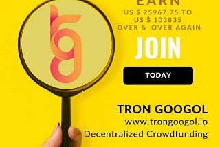 Tron Googol, a decentralized cryptocurrency crowdfunding platform based on blockchain technology…