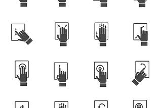 What are touch gestures?