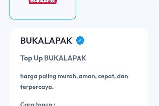 Top Up Saldo Bukalapak Murah via Pulsa