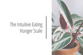 The Intuitive Eating Hunger Scale