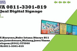 TELP/WA 0811–330–1819, Jual Digital Signage Menu Boards Surabaya