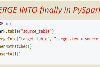 MERGE in databricks — a few new improvements about which you need to know