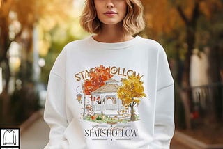 Cozy Gilmore Girls Sweatshirt, Stars Hollow Fall Fashion, Iconic TV Show Merchandise