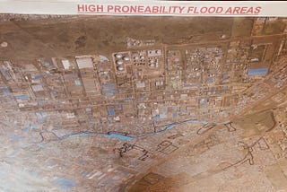 A printed base map used by local community members to physically map out flood prone areas