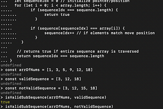 How to Validate a Subsequence in an Array? by Danny Reina