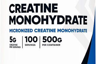 Nutricost Creatine Monohydrate Micronized Powder 500G, 5000mg Per Serv (5g) — Micronized Creatine…