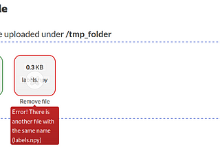 Laravel multiple file uploader with dropzone js — custom message on error + remove file link