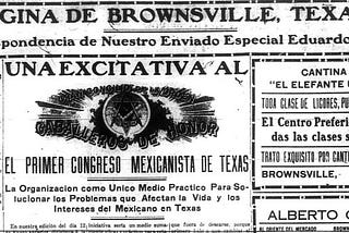 Picture of La Cronica newspaper advertisement for the First Mexican Congress, 1911.