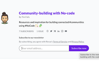 Community-building with No-code: a new newsletter
