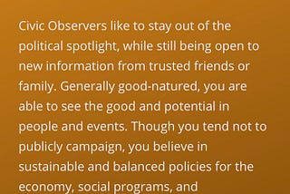 My Political Personality