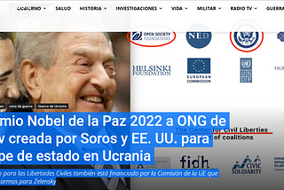 El “Premio Nobel”-2022, a George Soros y su Dominación Demoniaca.