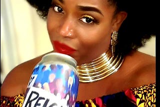 Afro.Beer.Chick