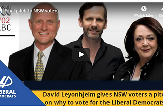 Leyonhjelm’s pitch to NSW voters